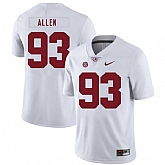 Alabama Crimson Tide 93 Jonathan Allen White Nike College Football Jersey Dzhi,baseball caps,new era cap wholesale,wholesale hats